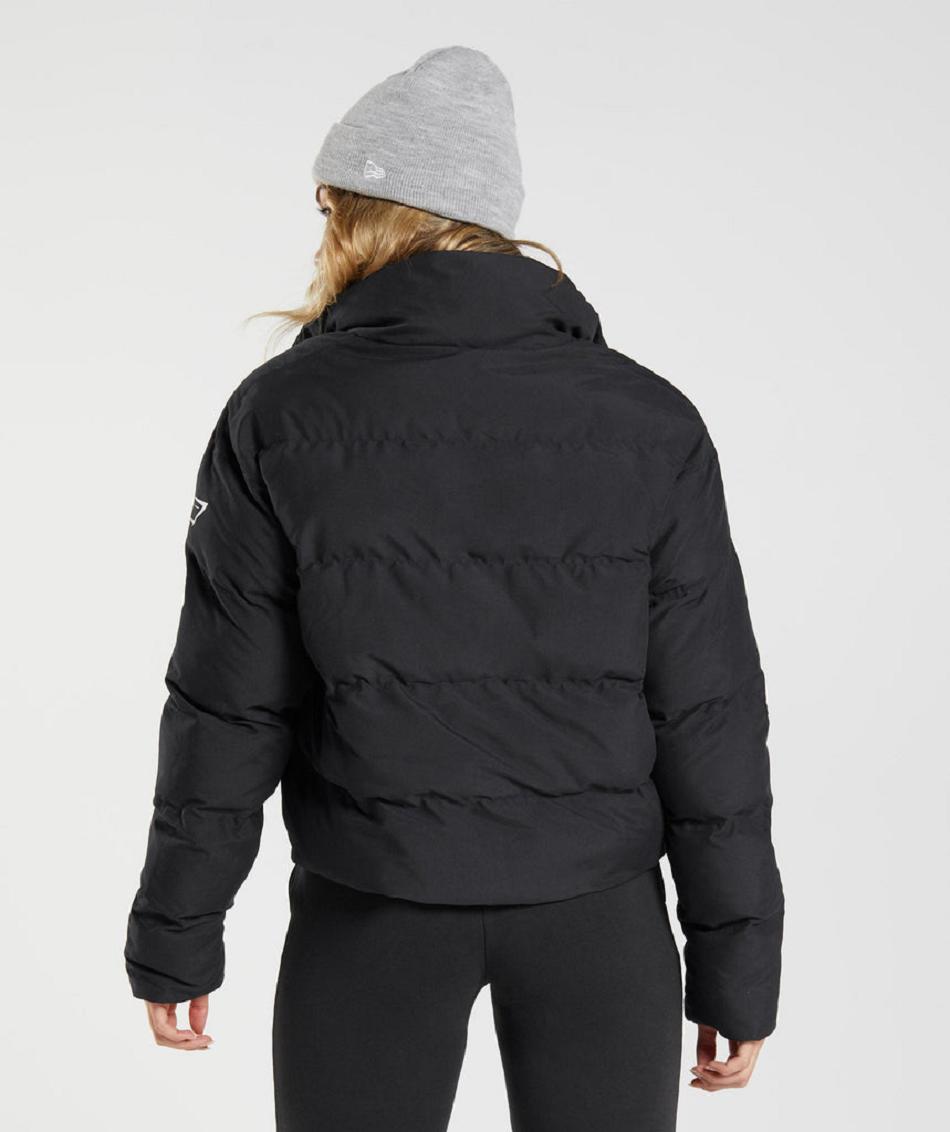 Chaquetas Gymshark Puffer Mujer Negras | CO 2047TCE